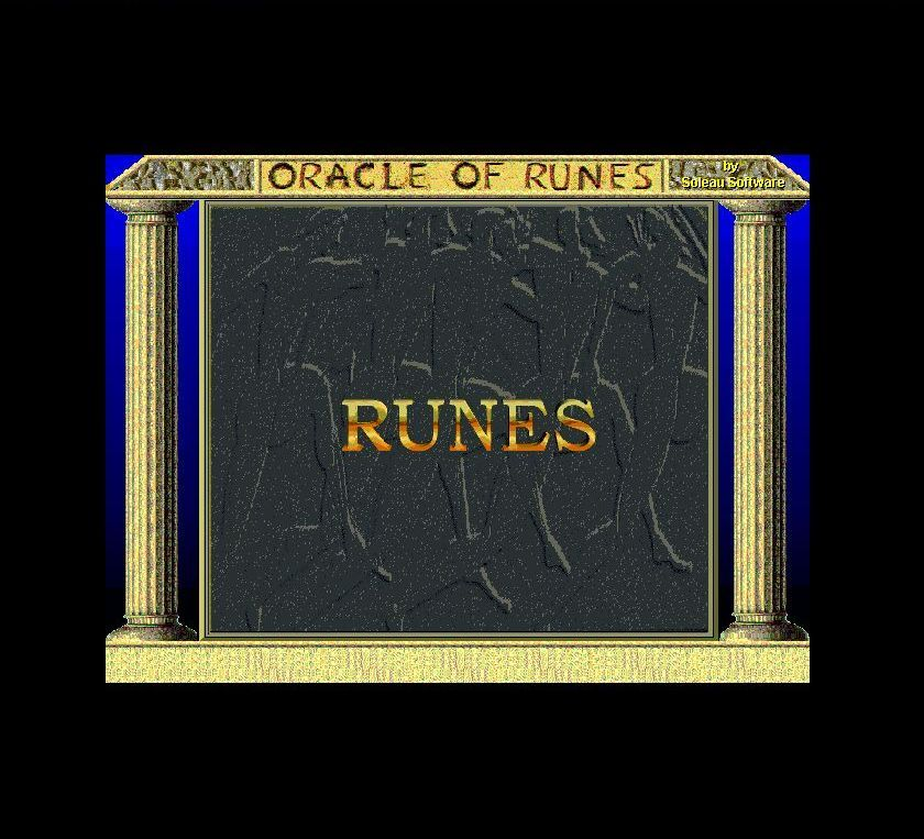 Title screen of Runes