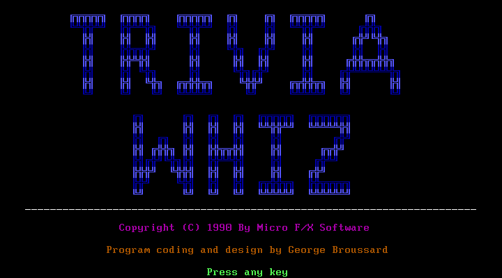 Title screen of Trivia Whiz