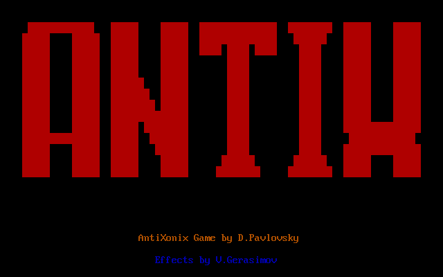 Title screen of Antix