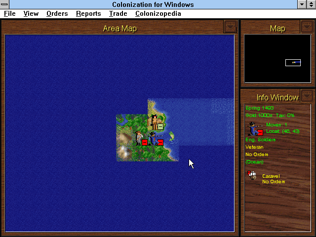 Gameplay of Sid Meier's Colonization