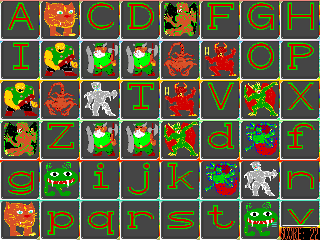 Gameplay of Moraff's Monster Memory