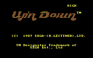 Title screen of Up 'n Down