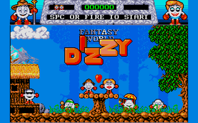 Title screen of Fantasy World Dizzy
