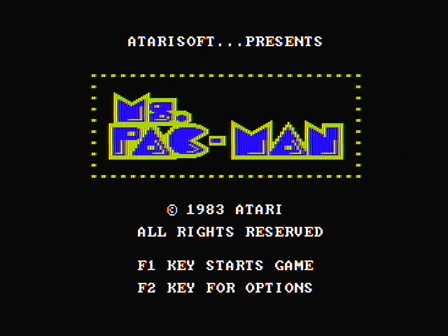 Title screen of Ms. Pac-Man