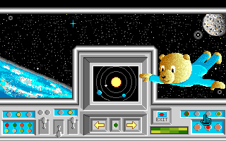 Gameplay of Barney Bear Goes to Space
