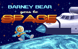 Title screen of Barney Bear Goes to Space