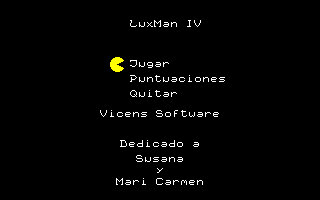 Title screen of Luxman