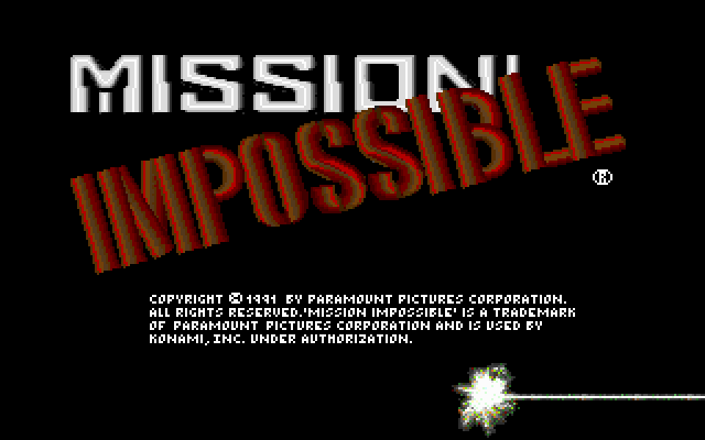 Title screen of Mission: Impossible