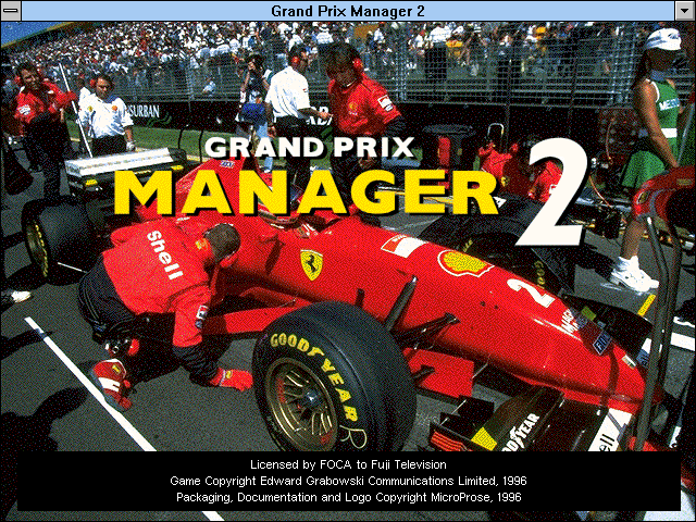 Title screen of Grand Prix Manager 2