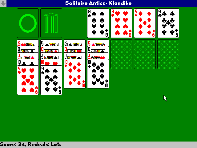 Gameplay of Masque Solitaire Antics