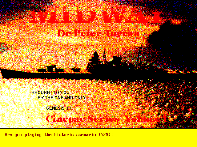 Title screen of Midway