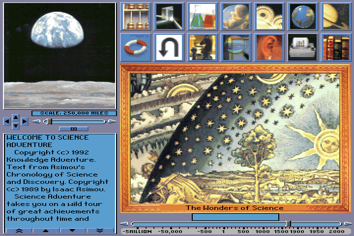 Title screen of Isaac Asimov: Science Adventure
