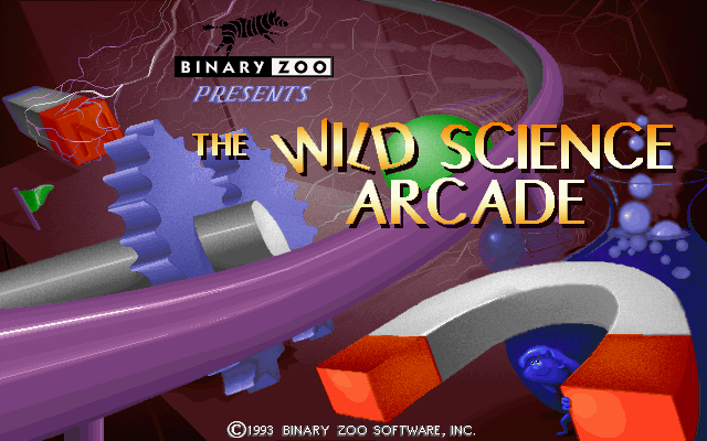 Title screen of The Wild Science Arcade