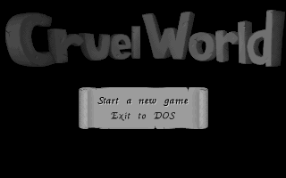 Title screen of Cruel World