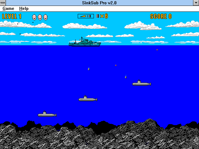 Gameplay of Sink Sub Pro