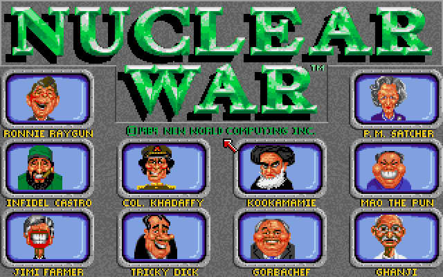 Title screen of Nuclear War