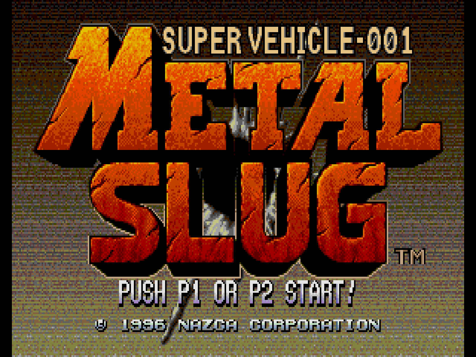 Title screen of Metal Slug: Super Vehicle - 001