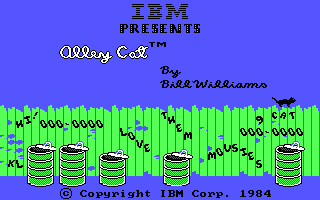 Title screen of Alley Cat