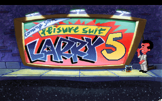 Title screen of Leisure Suit Larry 5: Passionate Patti Does a Little Undercover Work