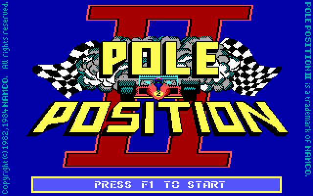 Title screen of Pole Position II