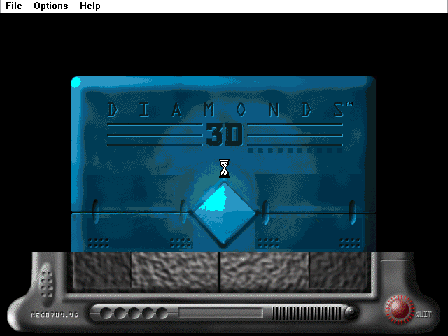 Title screen of Diamonds 3D