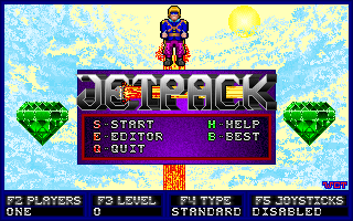 Title screen of Jetpack