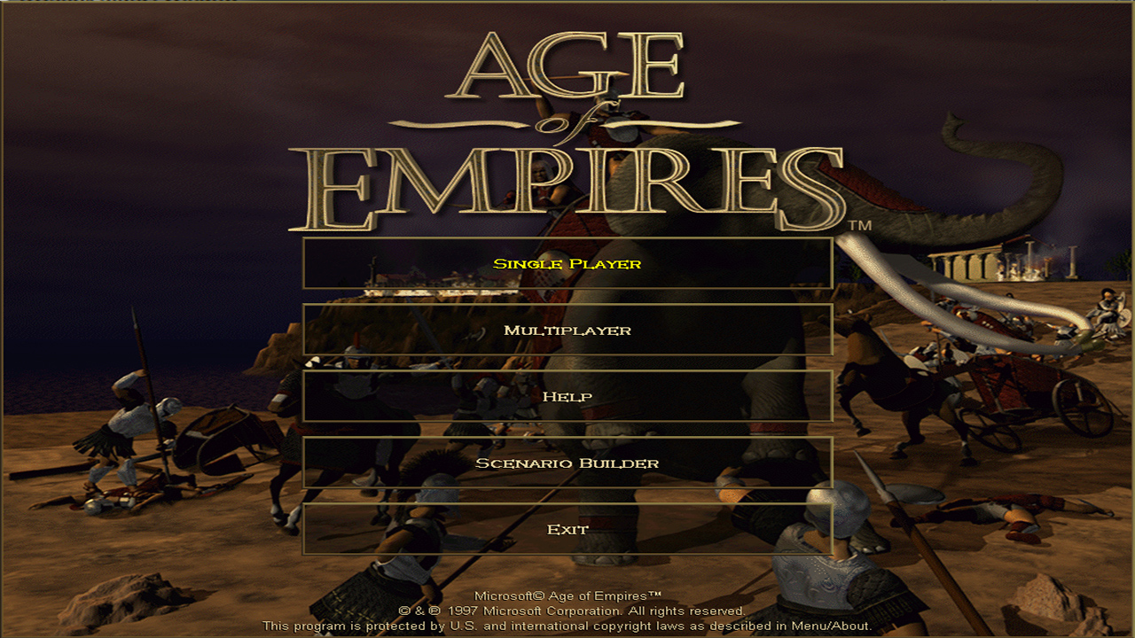 Title screen of Age of Empires