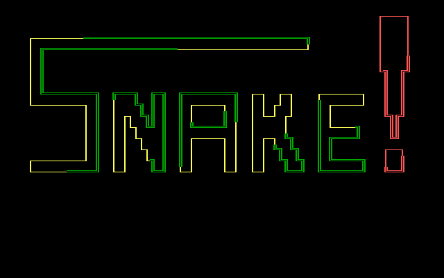 Title screen of John Chenault's Snake!
