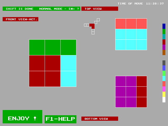 Gameplay of Rubik Cube