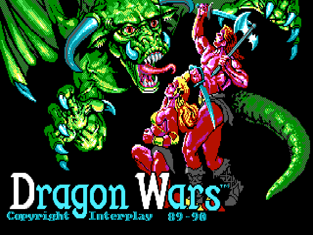 Title screen of Dragon Wars