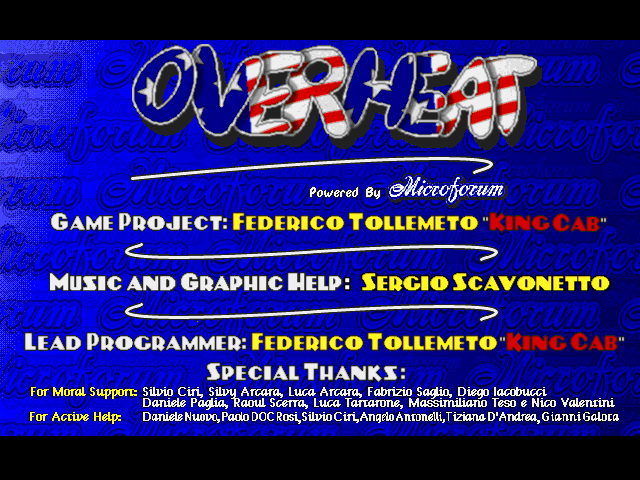 Title screen of OverHeat