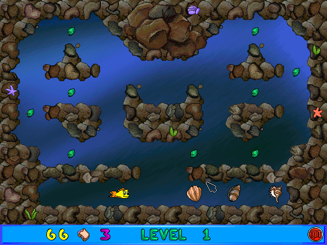 Gameplay of Freddi Fish and Luther's Maze Madness