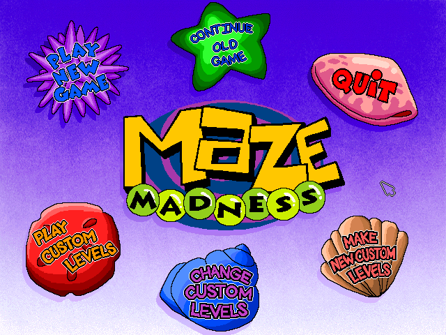Title screen of Freddi Fish and Luther's Maze Madness
