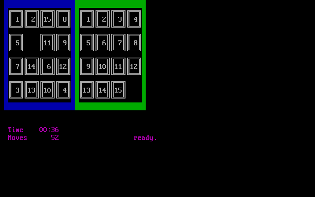 Gameplay of Fifteen Game