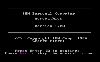 Title screen of Aeromathics