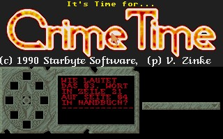 Title screen of Crime Time