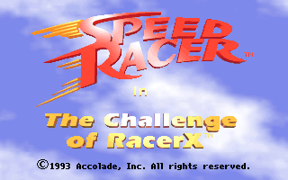 Title screen of Speed Racer in The Challenge of Racer X