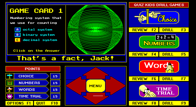 Gameplay of The Quiz Kids: Adventure in the Mystery Maze