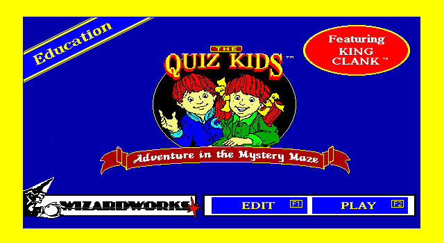 Title screen of The Quiz Kids: Adventure in the Mystery Maze