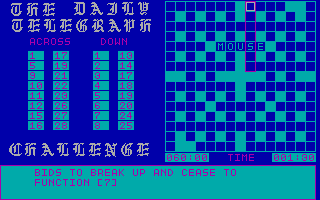 Gameplay of The Daily Telegraph Computer Crossword Challenge