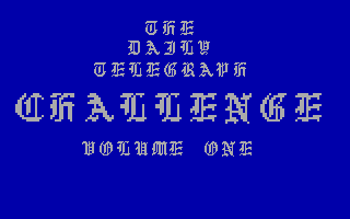 Title screen of The Daily Telegraph Computer Crossword Challenge