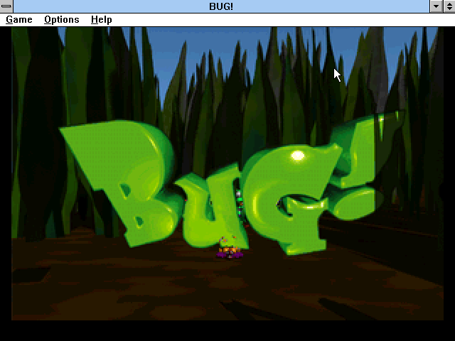 Title screen of Bug!