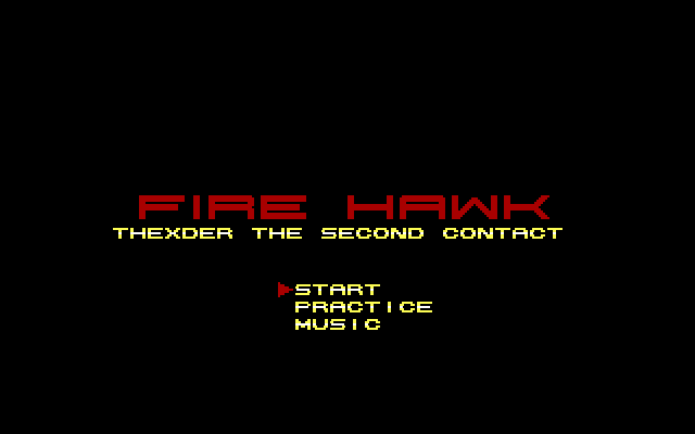 Title screen of Fire Hawk: Thexder - The Second Contact