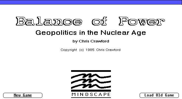 Title screen of Balance of Power