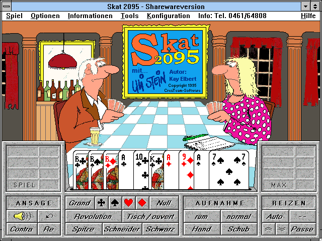 Title screen of Skat 2095