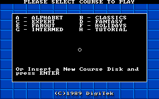 Title screen of Hole-In-One Miniature Golf Deluxe!