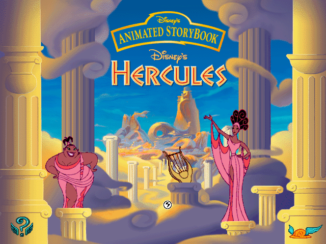 Title screen of Disney's Animated Storybook: Hercules