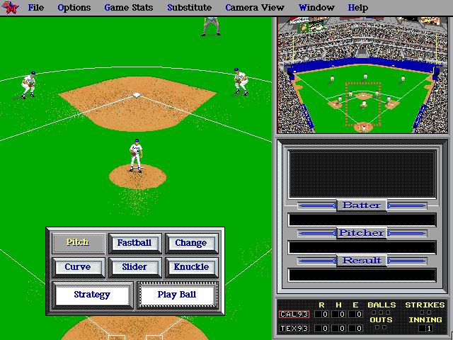 Gameplay of Pro League Baseball (1994)