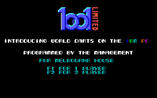 Title screen of World Darts
