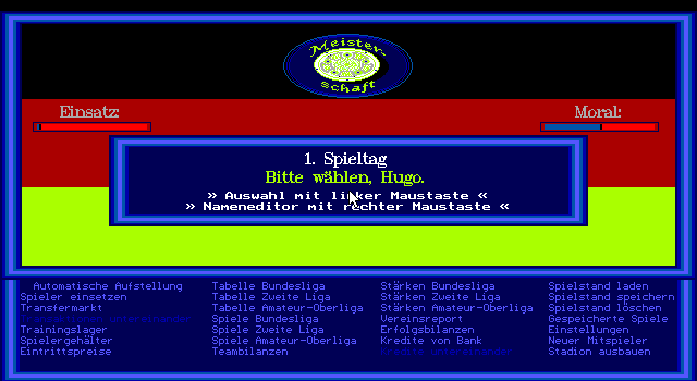 Gameplay of Bundesliga Manager